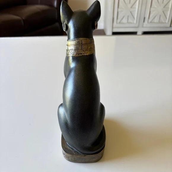 Egyptian Cat Home Decor Bastet Collectible Sphynx 11” Figurine - Picture 4 of 12